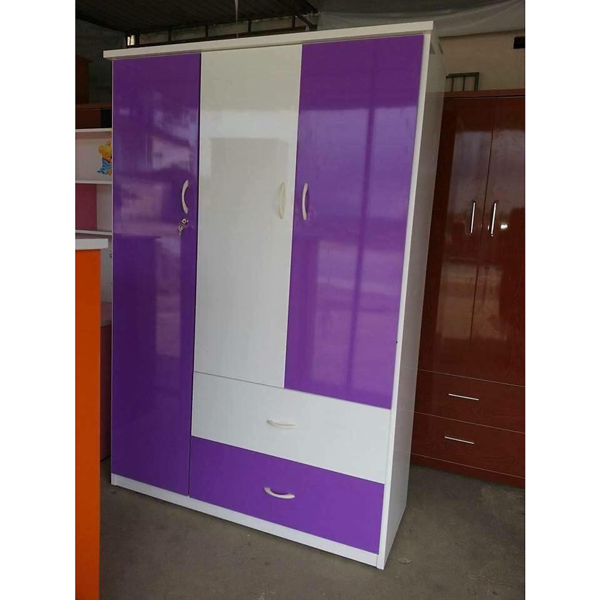 [RẺ VÔ ĐỊCH] - [ XƯỞNG BÁN TRỰC TIẾP] - [CÓ SẴN] Tủ nhựa đài loan 3 cánh 2 ngăn kéo  - cao 1m65 ngang 1m05- chất liệu nhựa Đài Loan cao cấp 2 lớp - KHÔNG CONG VÊNH - KHÔNG MỐI MỌT - KHÔNG ẨM MỐC - DỄ VỆ SINH