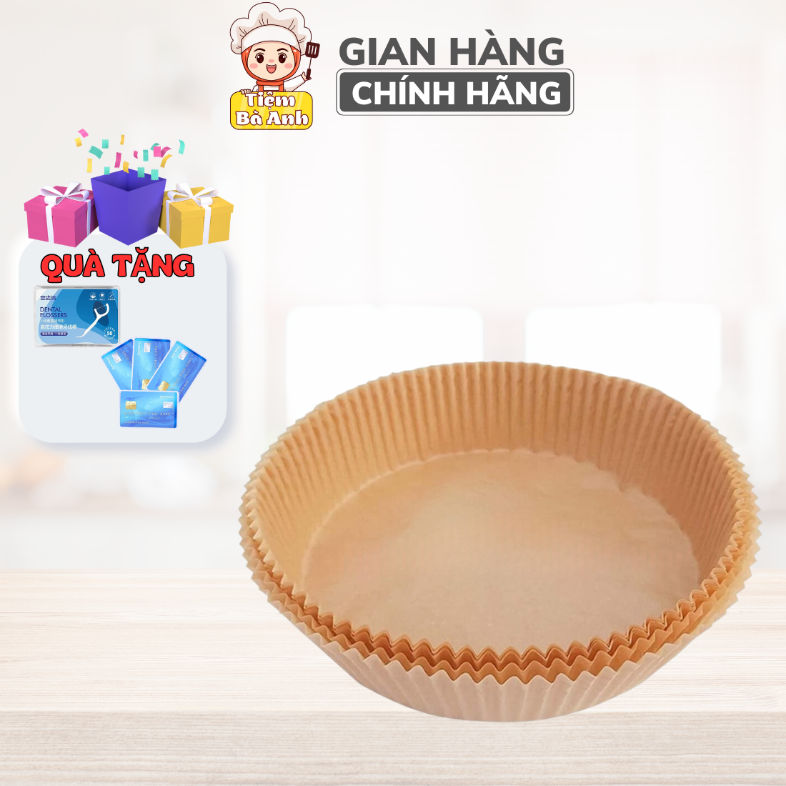 Set 50 Miếng Giấy Nến Lót Nồi Chiên Không Dầu Loại Lớn, Khay Giấy Nến Đựng Thức Ăn Chống Dính Tiện Lợi Thấm Hút Dầu Mỡ