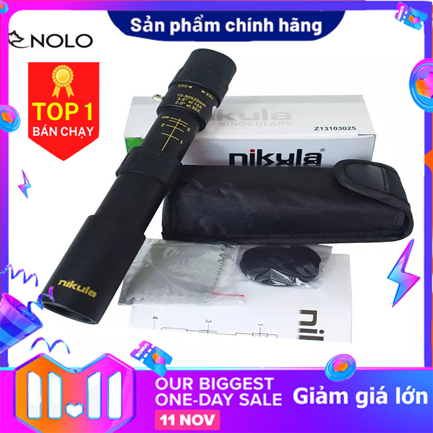Ống nhòm 10-30x25mm nikula 1 mắt hàng cao cấp,ống nhòm đơn nikula 3025 chuyên nghiệp