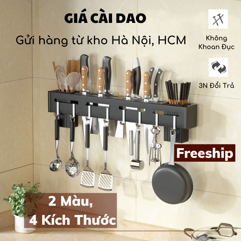 Giá Cài Dao, Giá Treo Đồ Đa Năng, Kéo, Đồ Dùng Nhà Bếp Đa Năng Bằng Inox Không Gỉ  LEON STORE