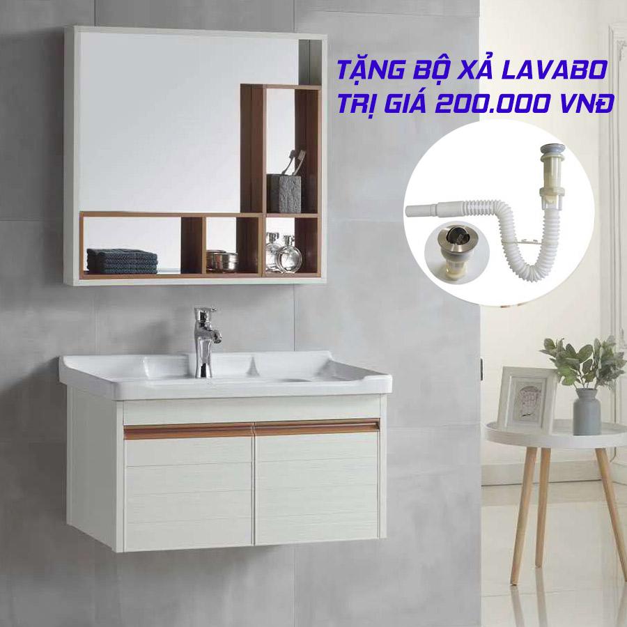 Bộ tủ Lavabo hợp kim nhôm chịu nước Eurolife BLV-AL02 kháng nước chống ẩm chống bám bẩn và tạo khuẩn