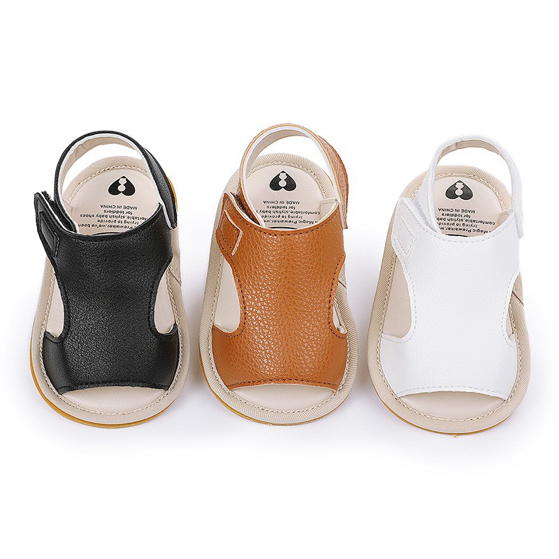Dép sandal da mềm tập đi đế kép cho bé