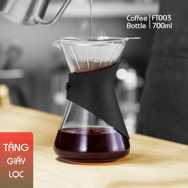 Bình pha cafe thủy tinh chịu nhiệt FT003 700mL - Bình lọc cafe chịu nóng lạnh Samahome Shop