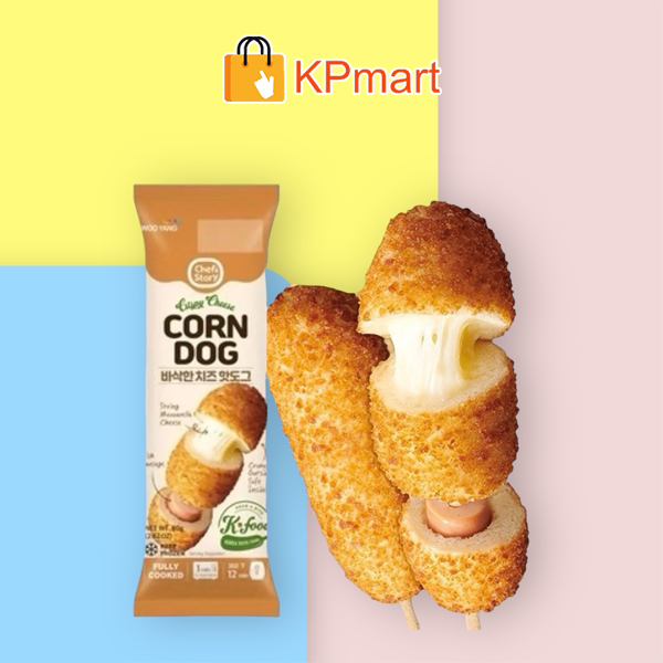 Hotdog xúc xích phô mai Hàn Quốc Crispy Cheese Corndog Wooyang 80g