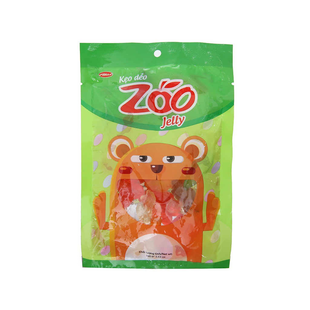 Kẹo Dẻo Zoo Jelly Hương Trái Cây Gói 100g