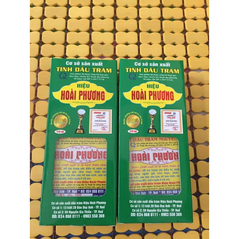 Combo 2 chai Dầu Tràm Hoài Phương Xanh, có tem chống giả