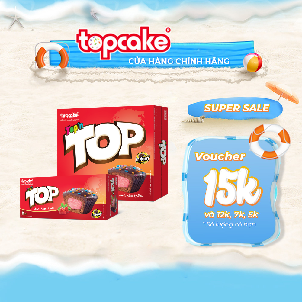 Bánh cupcake top'n top - nhân kem dâu