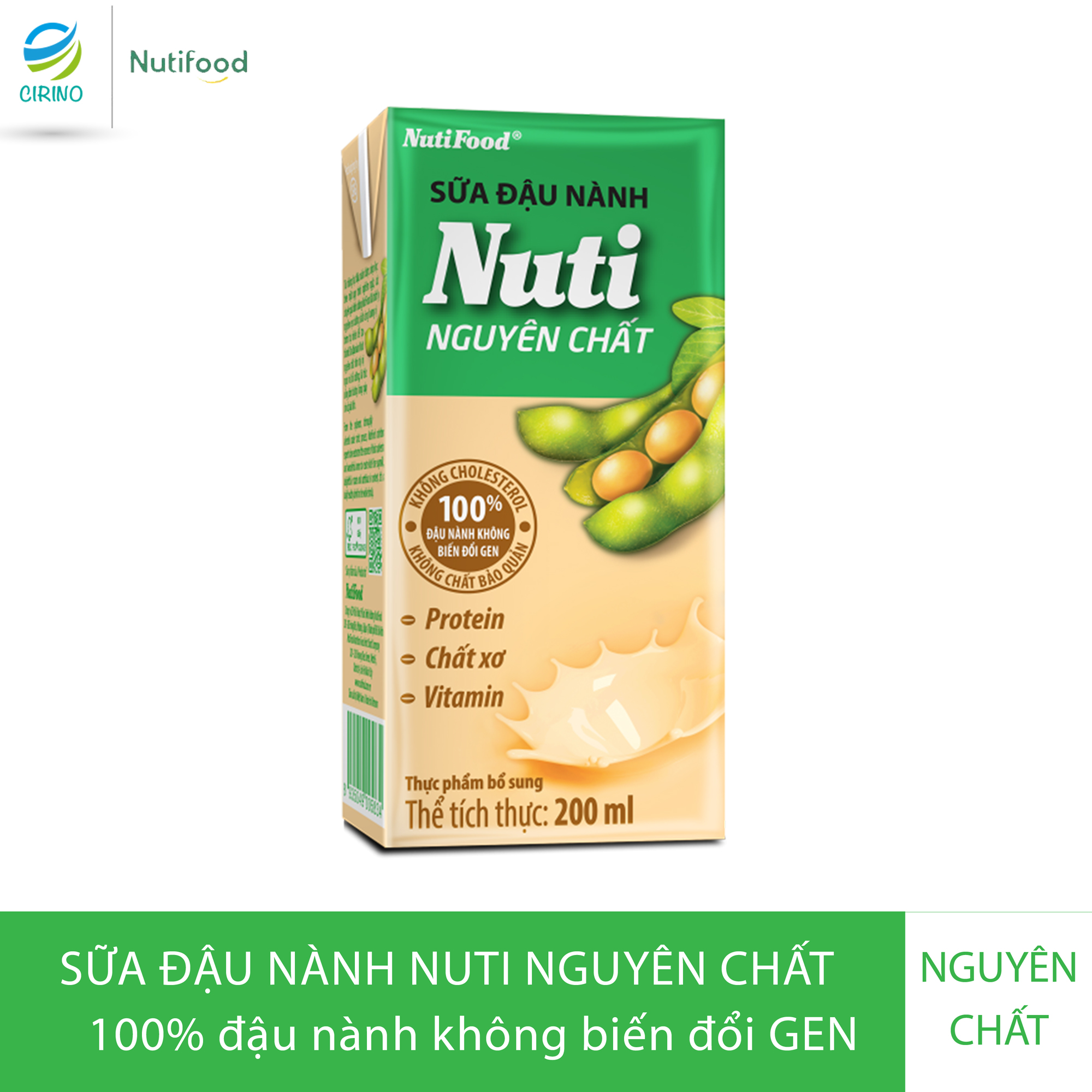 [ MIỄN PHÍ SHIP ĐƠN HÀNG 49K ] Sữa đậu nành Nuti Nguyên Chất Hộp 200ml NSDN02TTGT - Thương Hiệu NUTIFOOD - TTGT89