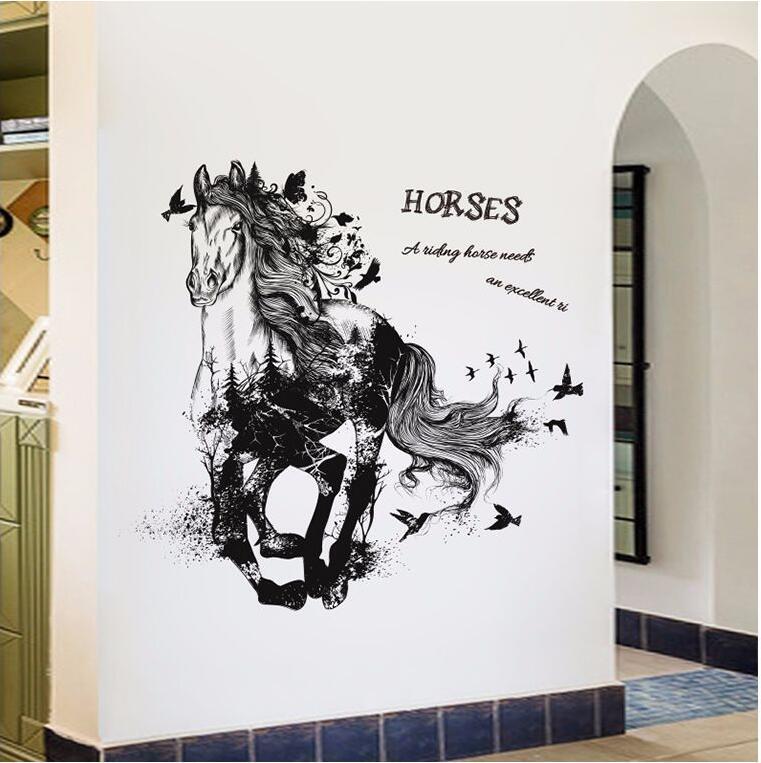 Decal dán tường Sticker Tranh Dán Tường Horse XL8346 - Decal dán tường động vật - Decal dán tường hình thú
