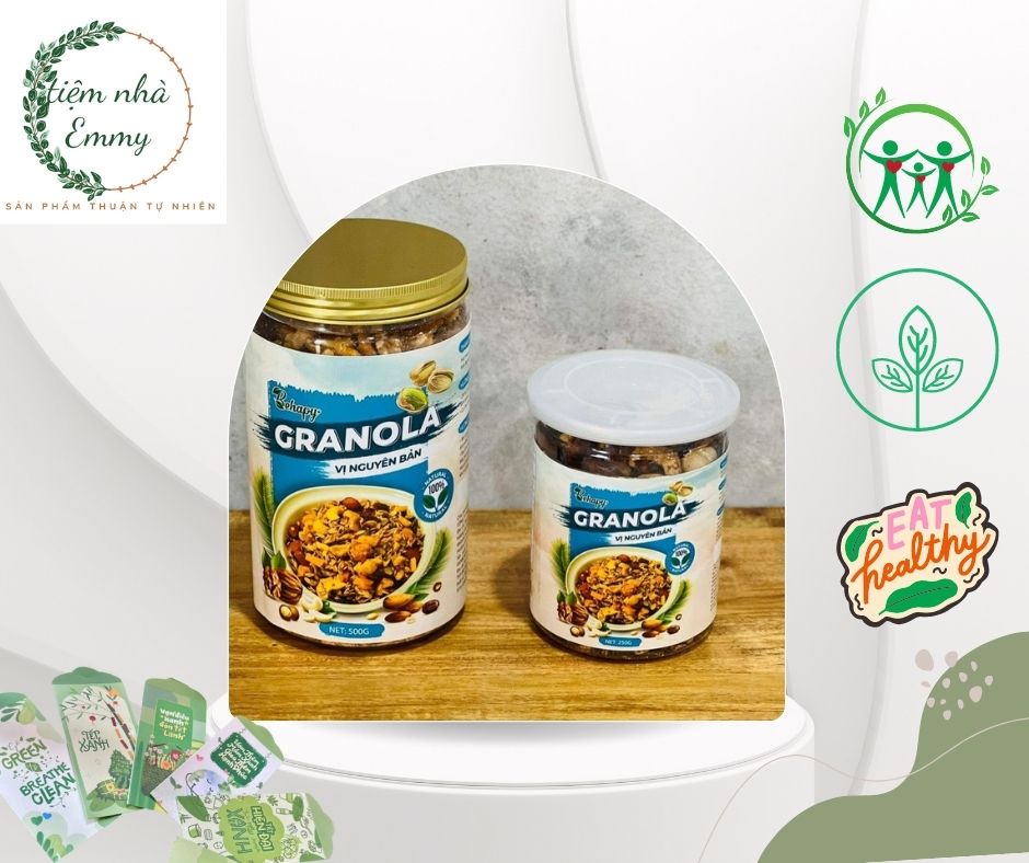 Granola Rainbow Hạt dinh dưỡng sấy mật hoa dừa granola Rainbow ăn sáng cùng với sữa chua giúp bổ sung dinh dưỡng giảm cân ăn kiêng Healthy Eat Clean Tiệm nhà Emmy