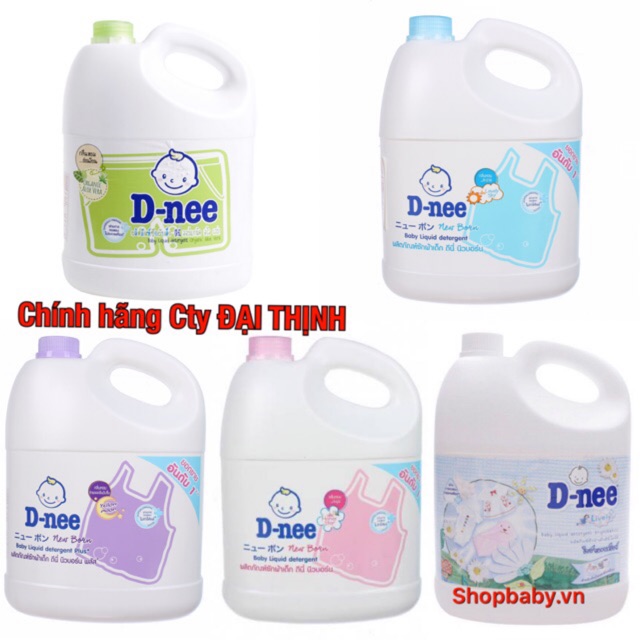 Nước giặt xả quần áo trẻ em  DNEE can 3L Hương thơm bền lâu Không gây kích ứng da [NHIỀU MÀU]