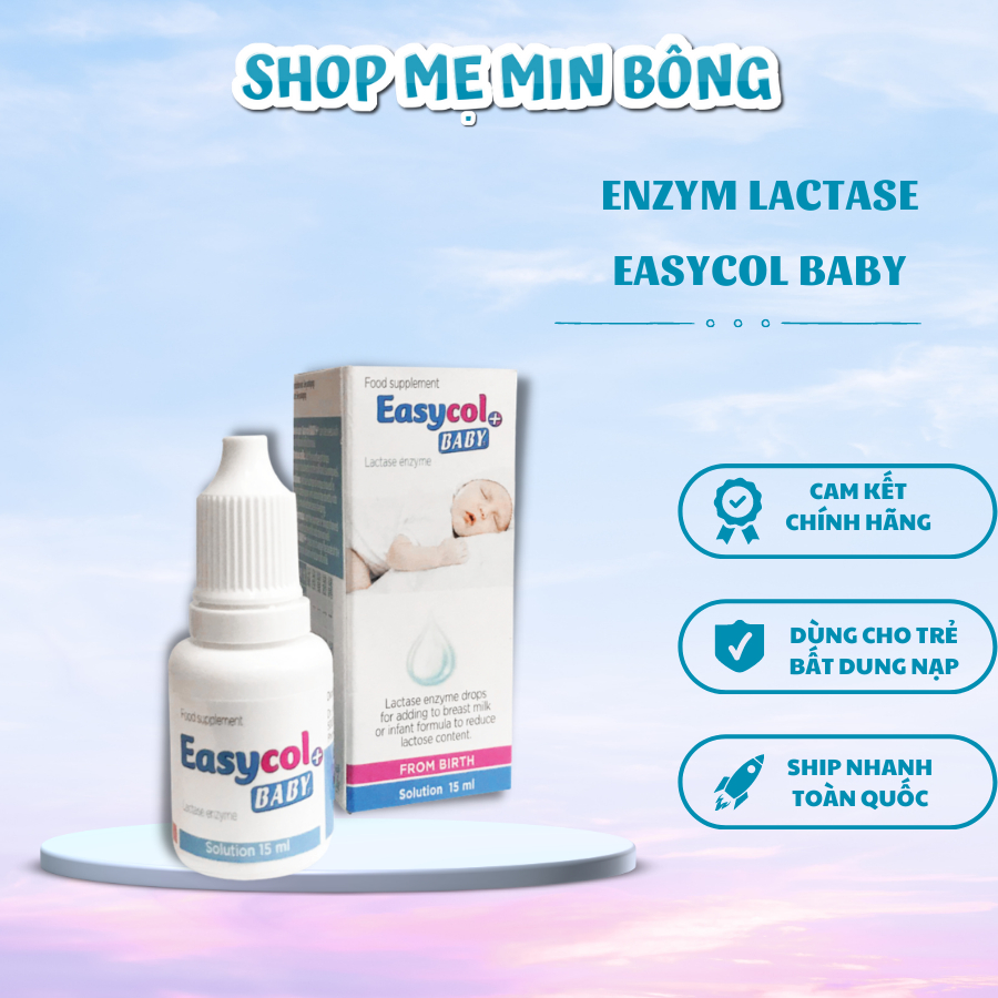 Easycol baby enzym lactase cho trẻ bất dung nạp đường lactose, khóc dạ đề