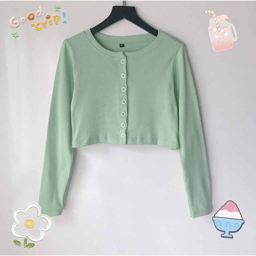 [HCM][Video thật] Áo croptop Yan tay dài - CR01 vải đẹp không co rút mềm mịn dày dặn hút mồ hôi cực nhanh mặc siêu mát