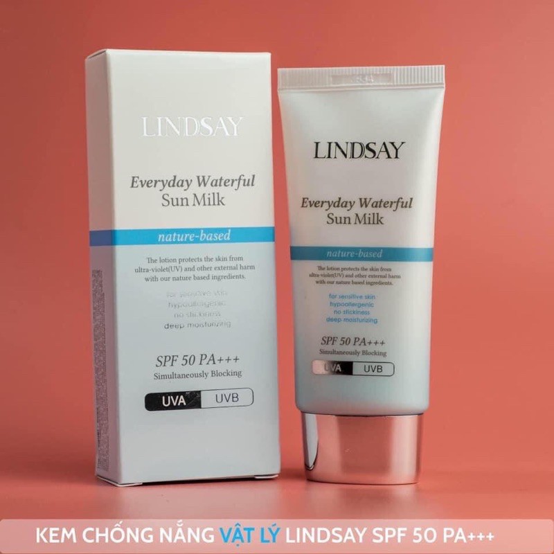 Kem chống nắng lindsay everyday waterful spf50pa++