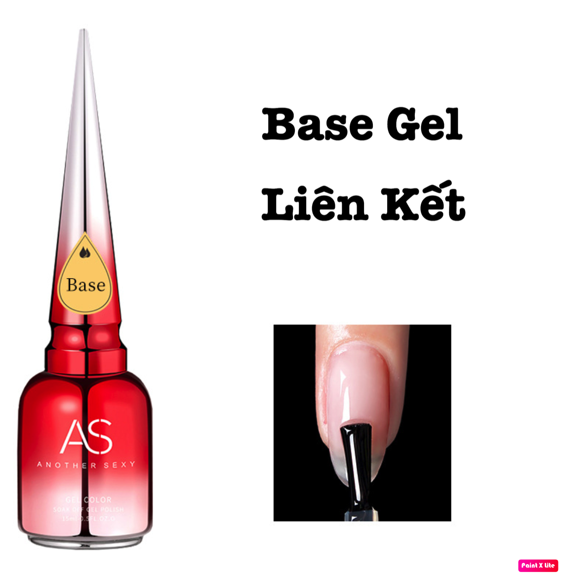 [HCM]Sơn Base Gel AS Chai Đỏ (Liên Kết Gel ) 15ml Chính Hãng