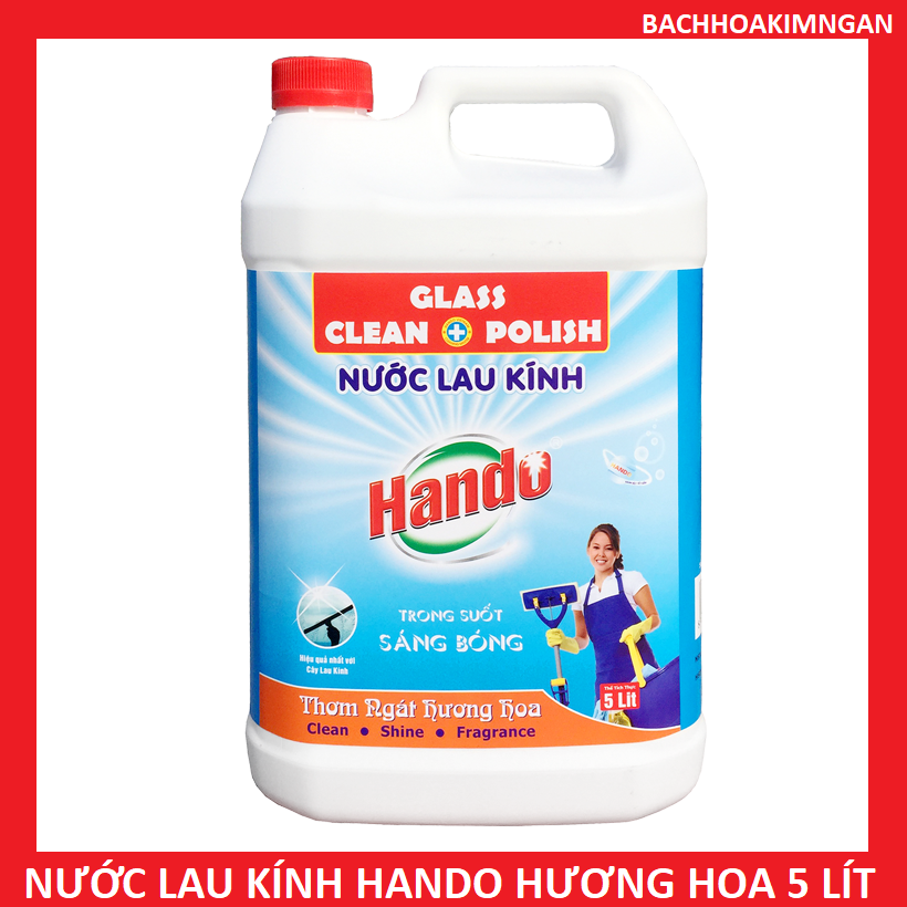 Nước lau kính siêu sạch an toàn Hando 5L hương Hoa thơm ngát BHKN485