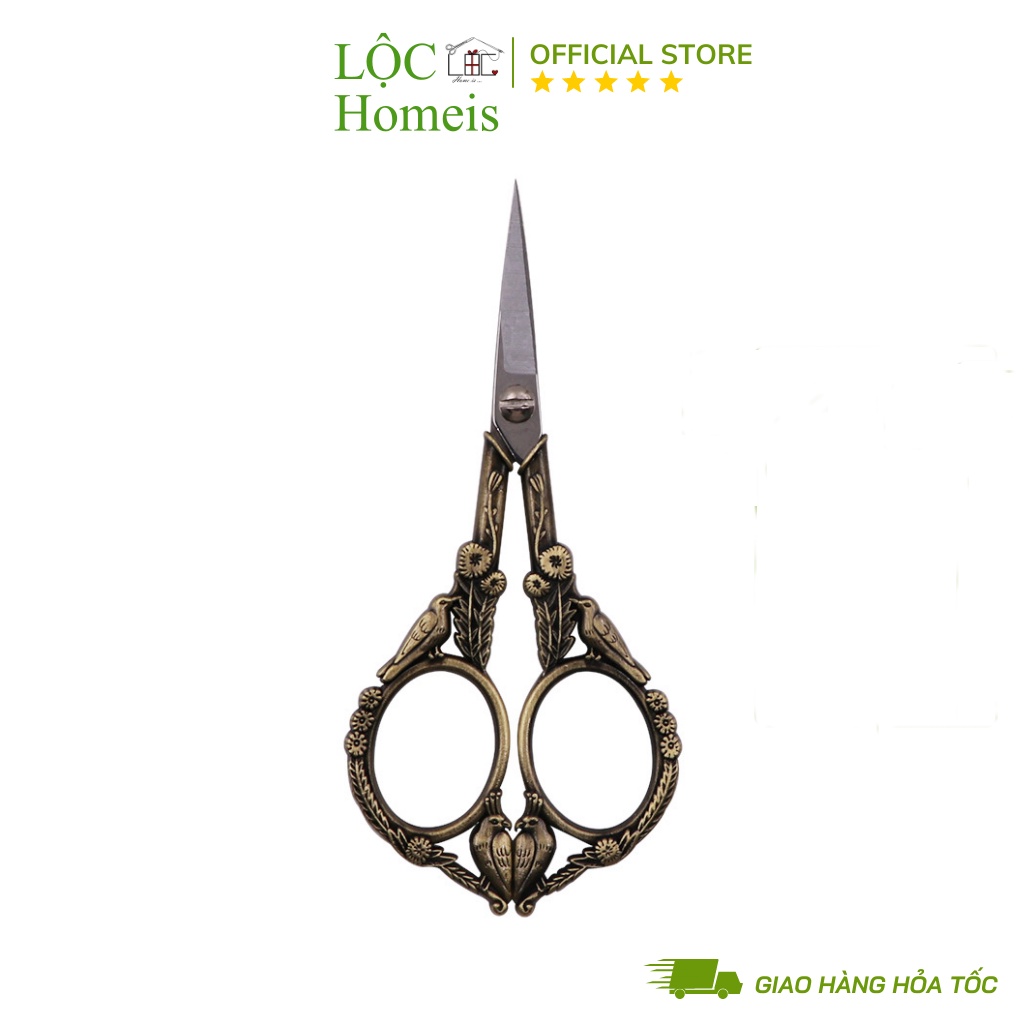 Kéo cắt chỉ đồng vintage - lộc homeis