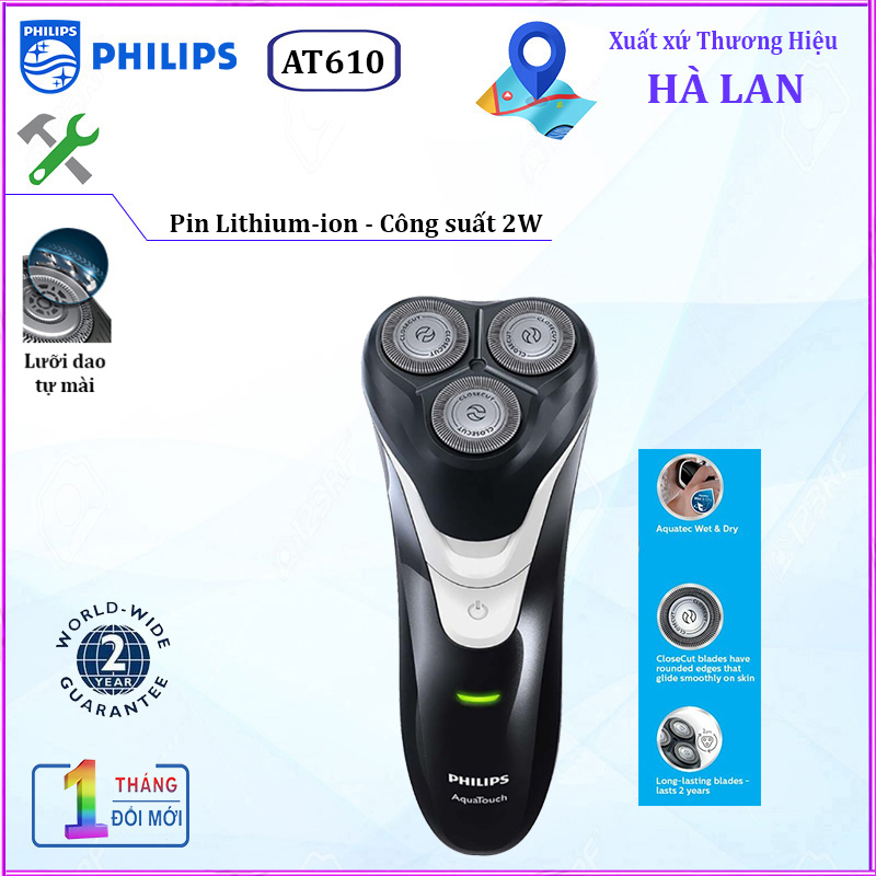 Máy cạo râu cao cấp philips at610 - hàng chính hãng hành 2 năm