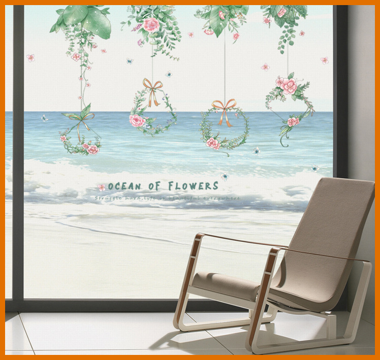 Decal dán tường hoa ocean XC9053