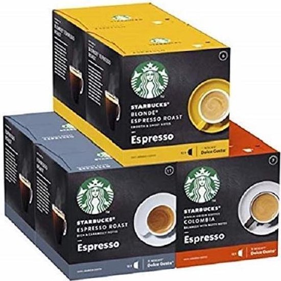 Starbucks® by NESCAFÉ® Dolce Gusto® - PACK 36 Capsules(ESPRESSO-COLOMBIA-BLONDE ROAST) DATE 03/2025