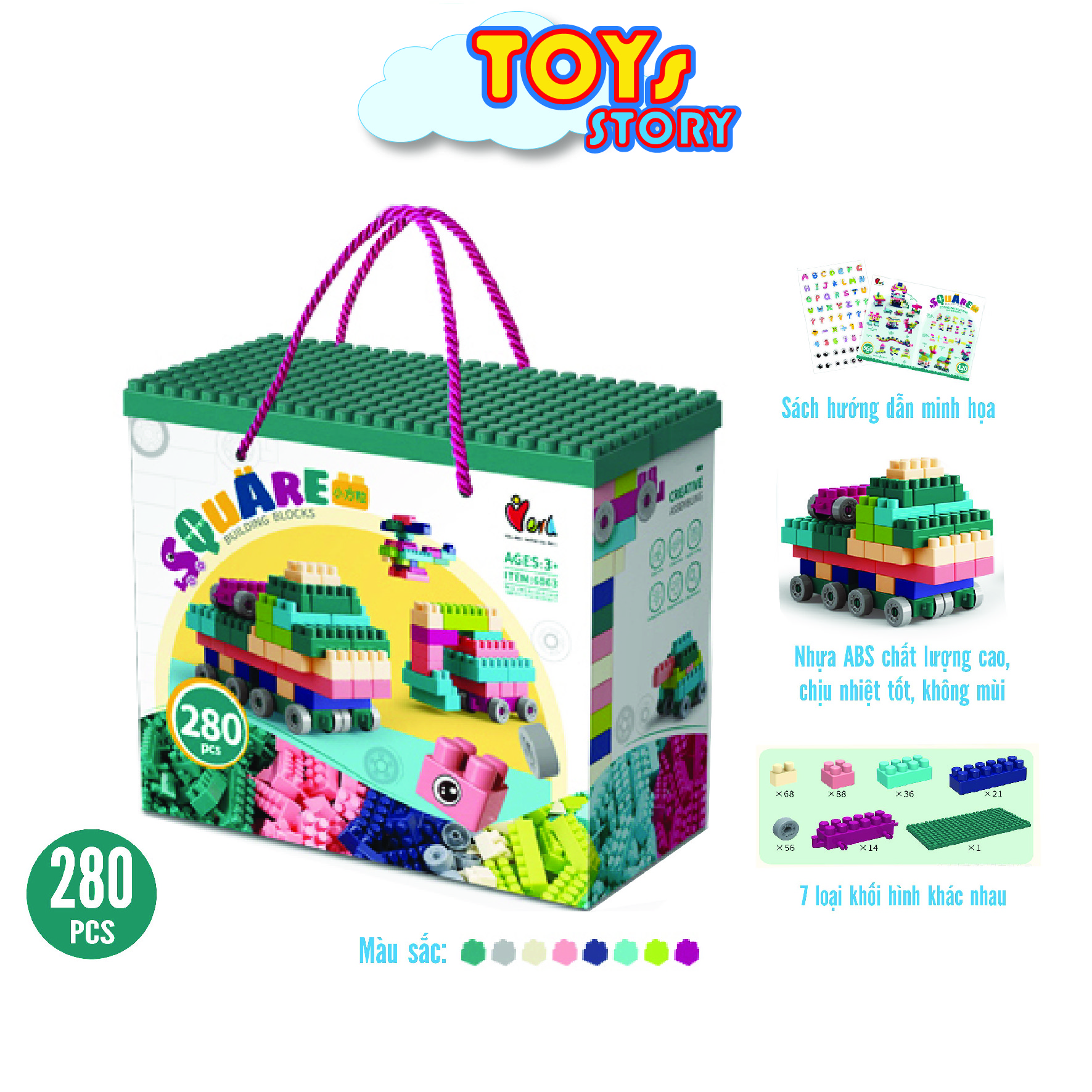 Bộ Lego Ghép hình 560 Chi tiết Toys Story Đồ chơi cho bé từ 3-7 tuổi