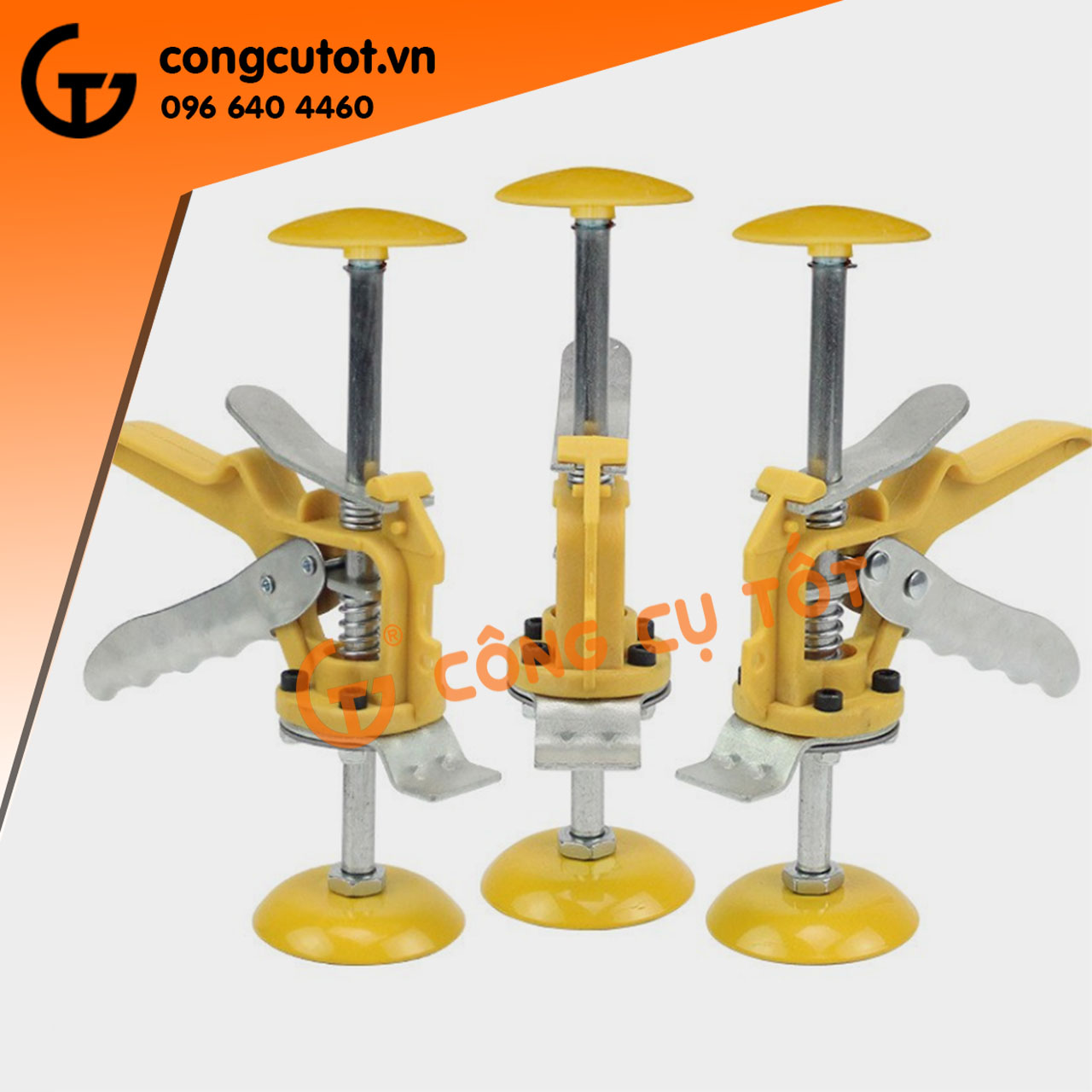 Bộ 3 chiếc Kích kê gạch ốp tường - con đội lấy cốt gạch 1 trụ có mũ