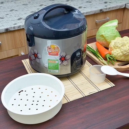 Nồi cơm điện sharp 1.8 lít ks-191stv hàng trưng bày 99% sản xuất tại thái lan,lòng nồi chống dính- 1.8 lít, phù hợp gia đình từ 4 - 6 người-bảo hành 12 tháng