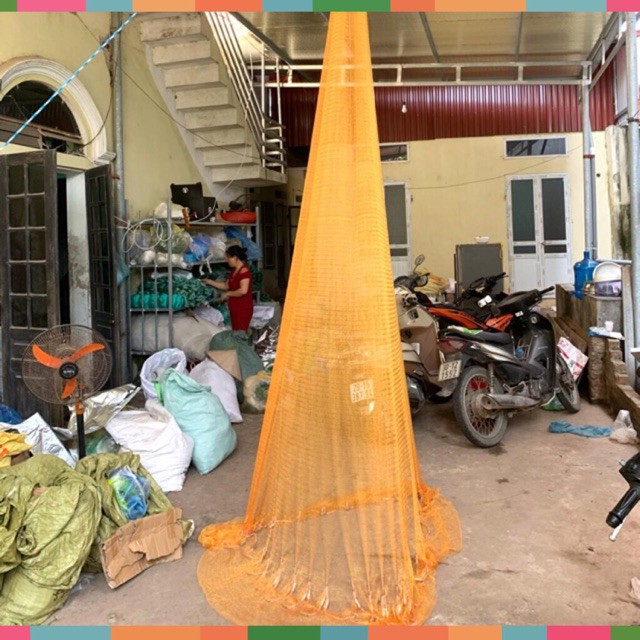 Chài đánh cá dù vàng nặng hơn 5kg cao 4m bung 8m y hình - cam kết bảo hành đổi trả