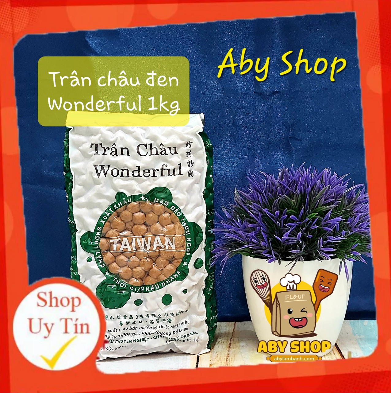 Trân châu đen wonderful 1kg ⚡ loại ngon ⚡ trân châu đài loan 1kg