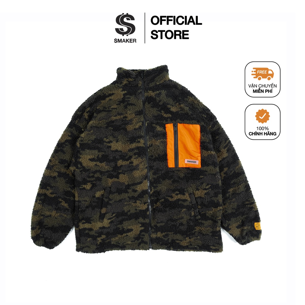 Áo khoác lông fleece cao cấp, local brand chính hãng, màu xám unisex "mm" fleece jacket
