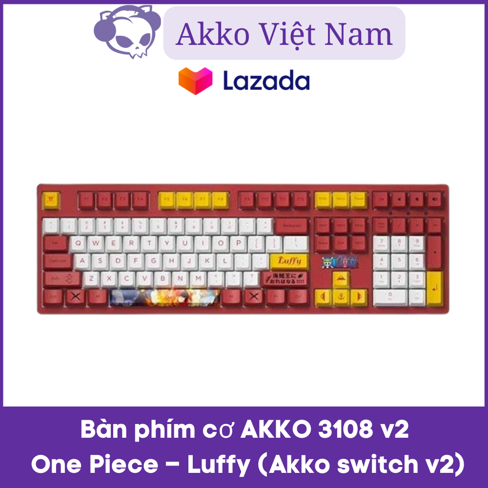 Bàn phím cơ AKKO 3108 v2 One Piece – Luffy (Akko switch v2)