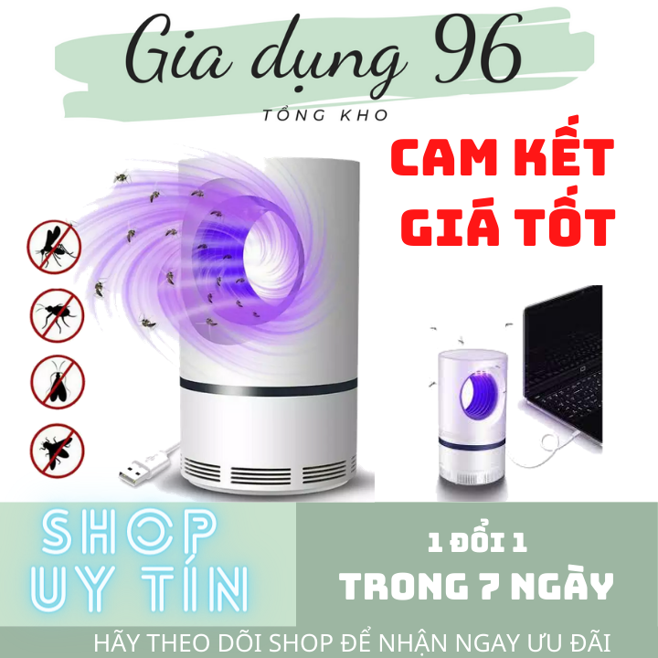 Đèn bắt muỗi côn trùng - đèn bắt muỗi thông minh - đèn bắt muỗi hình trụ cắm cổng usb - nhỏ gọn tiếp kiệm điện