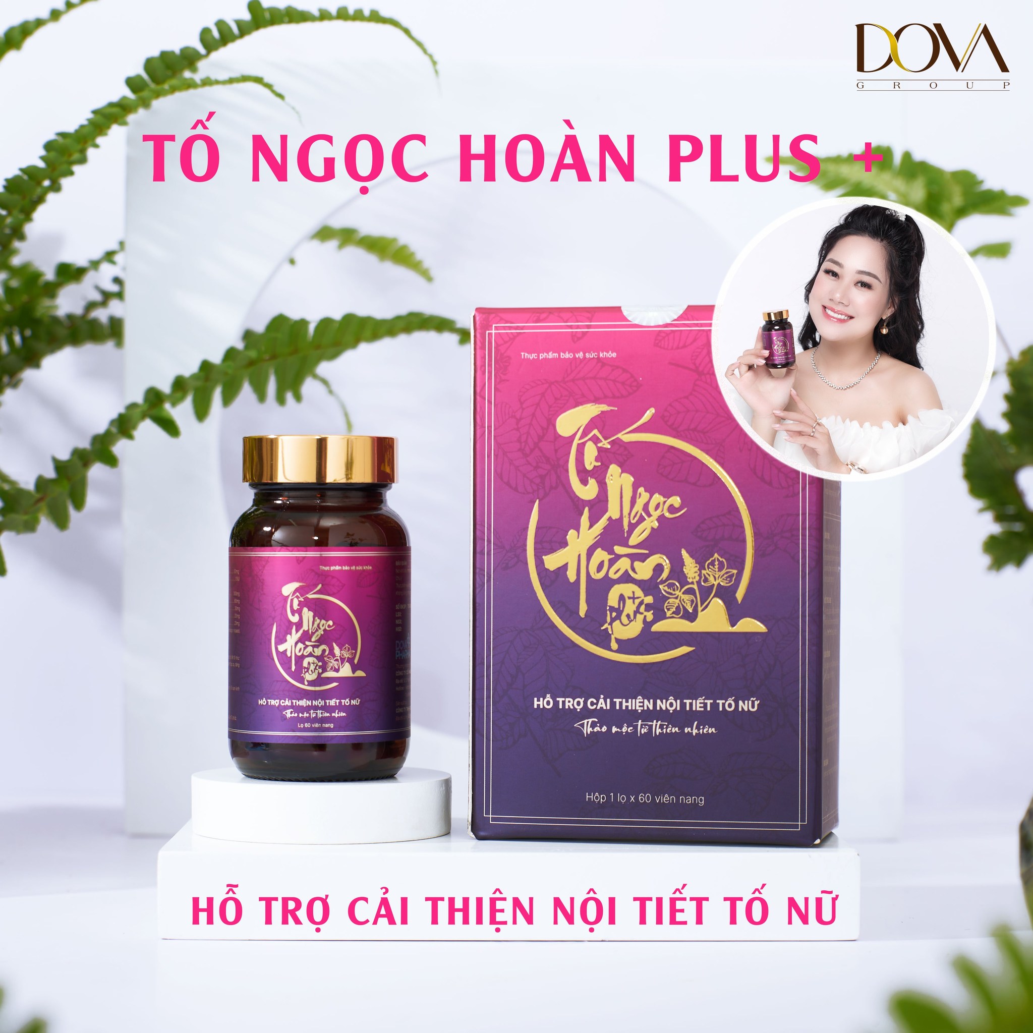 Tố ngọc hoàn plus cộng hàng chính hãng dova group có vitamin e và collagen tặng kèm 1 miếng mặt nạ nhau thai chuẩn Hàn Quốc trị giá 25k