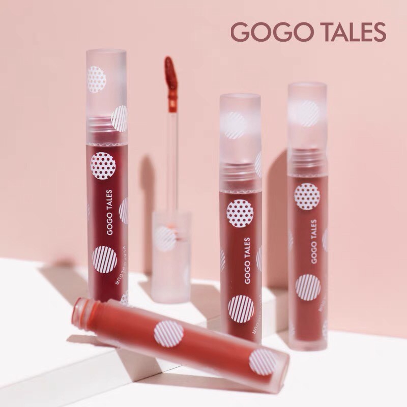 Son kem tint bóng đá băng Gogo Tales mềm môi căng mọng môi Ice Transparent Mirror Lipgloss GT240 GOGO75