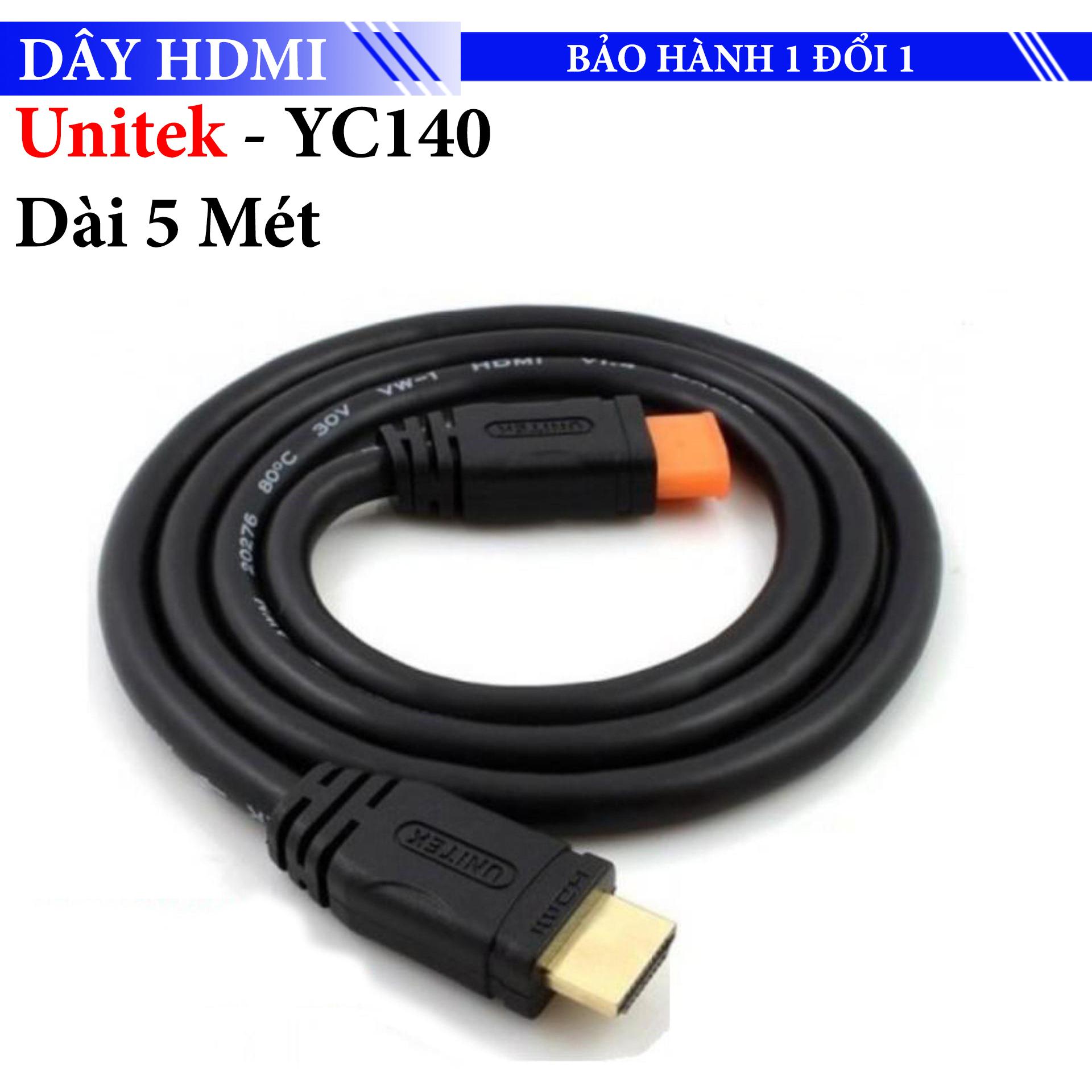 Cáp tv máy chiếu hdmi 5 mét unitek yc-140