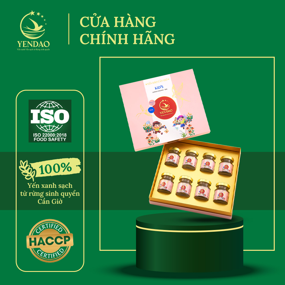 Yến hũ kids yến đảo kích thích hệ tiêu hóa, cải thiện chứng biếng ăn ở trẻ