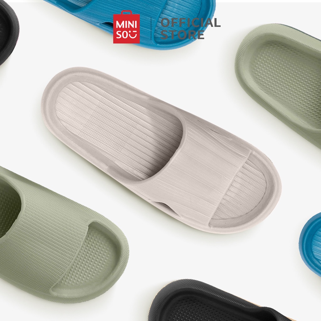 Dép đi trong nhà Miniso, dép đi trong phòng tắm dép nhựa nhẹ nhàng êm ái