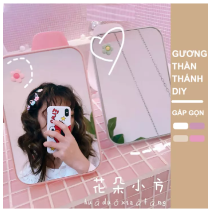 Gương Để Bàn Cầm Tay Trang Điểm Nhiều Màu Cao Cấp