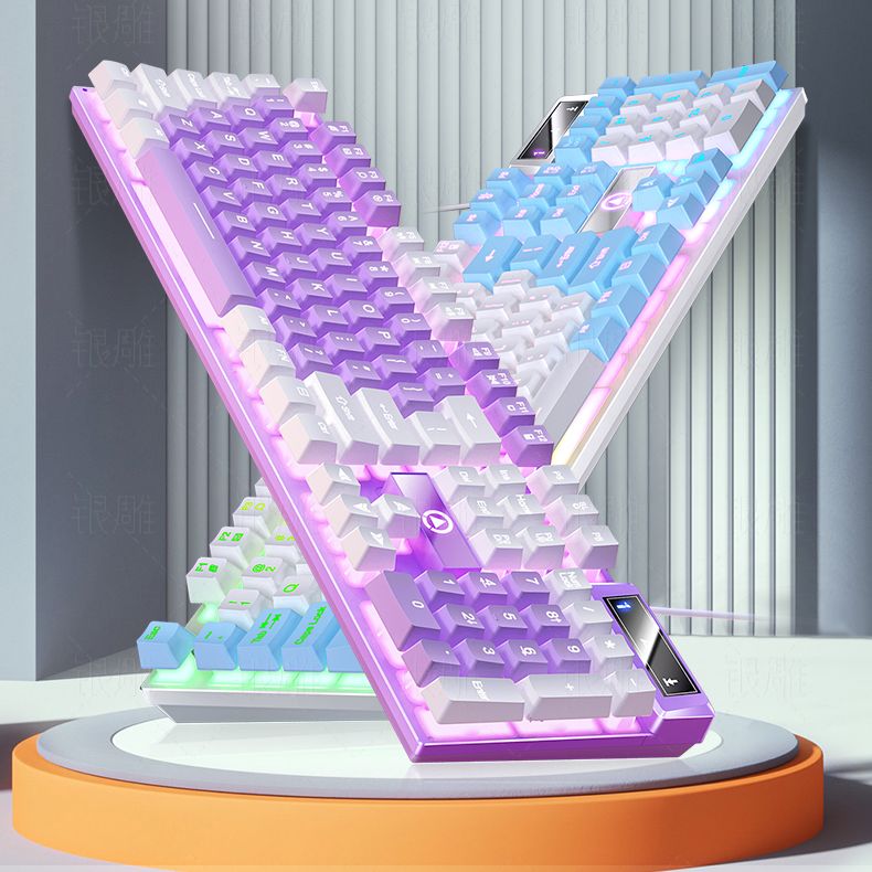 Bàn phím giả cơ YINDIAO K500 đa dạng màu sắc kèm theo đèn led 7 màu xuyên phím dành cho game thủ