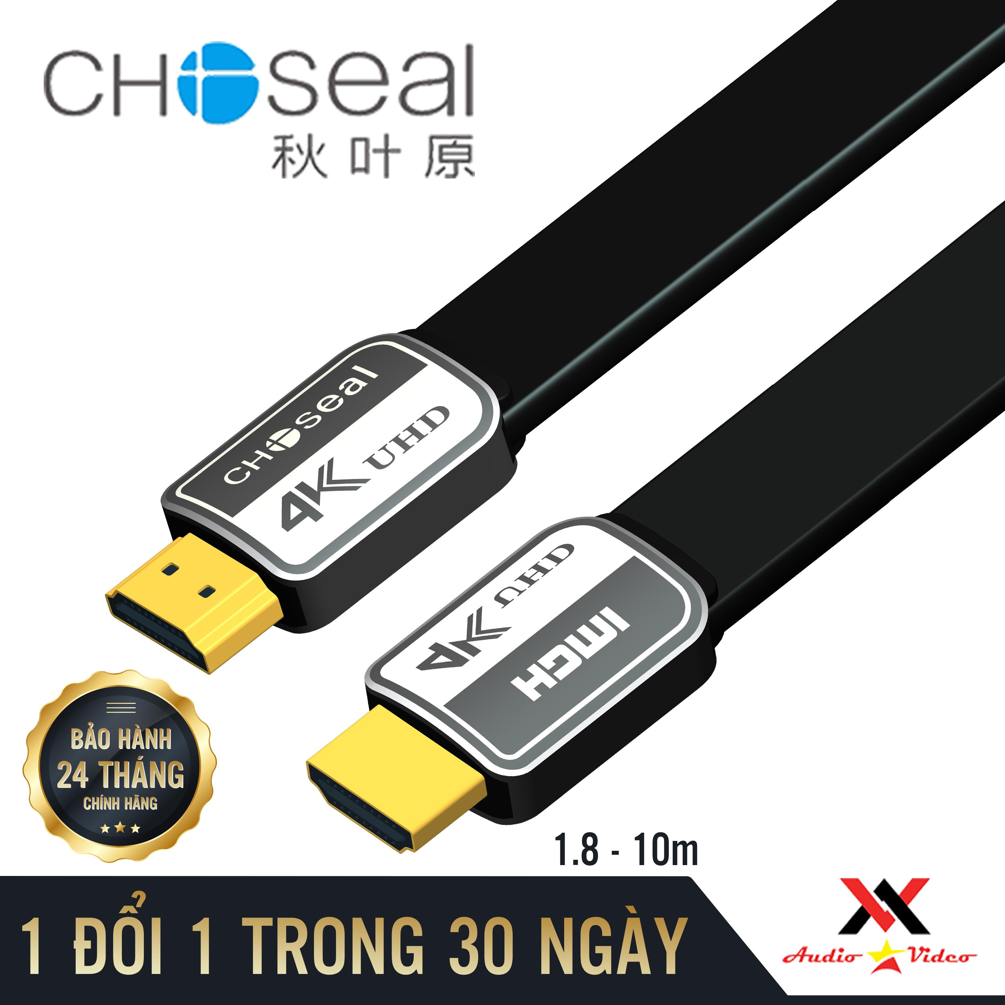 Dây Cáp HDMI Choseal 2.0/4K Cao Cấp Loại Dẹt 1.8m dành cho Tivi máy tinh 3D 4k Máy Chơi Game PlayStation Xbox đầu HD Box Đầu Android Tv Smart máy chiếu