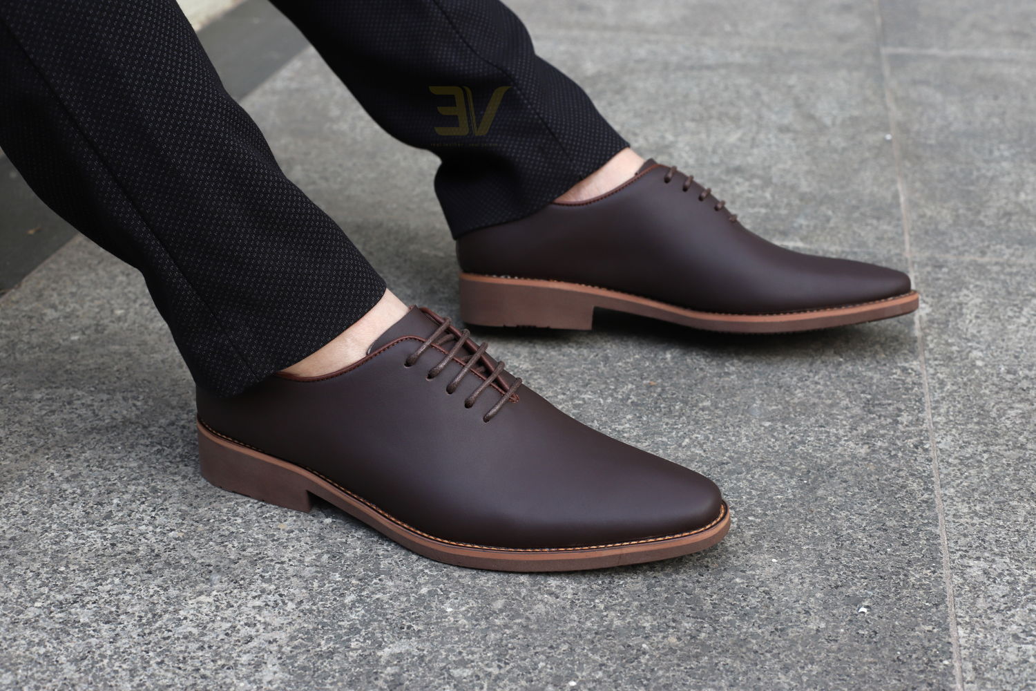 Giày tây nam kiểu dáng Derby mũi nhọn sang trọng- Giày công sở nam da bò 100%- Đế cao su non êm chân- Bảo hành 1 đổi 1- G193- Giày 3V