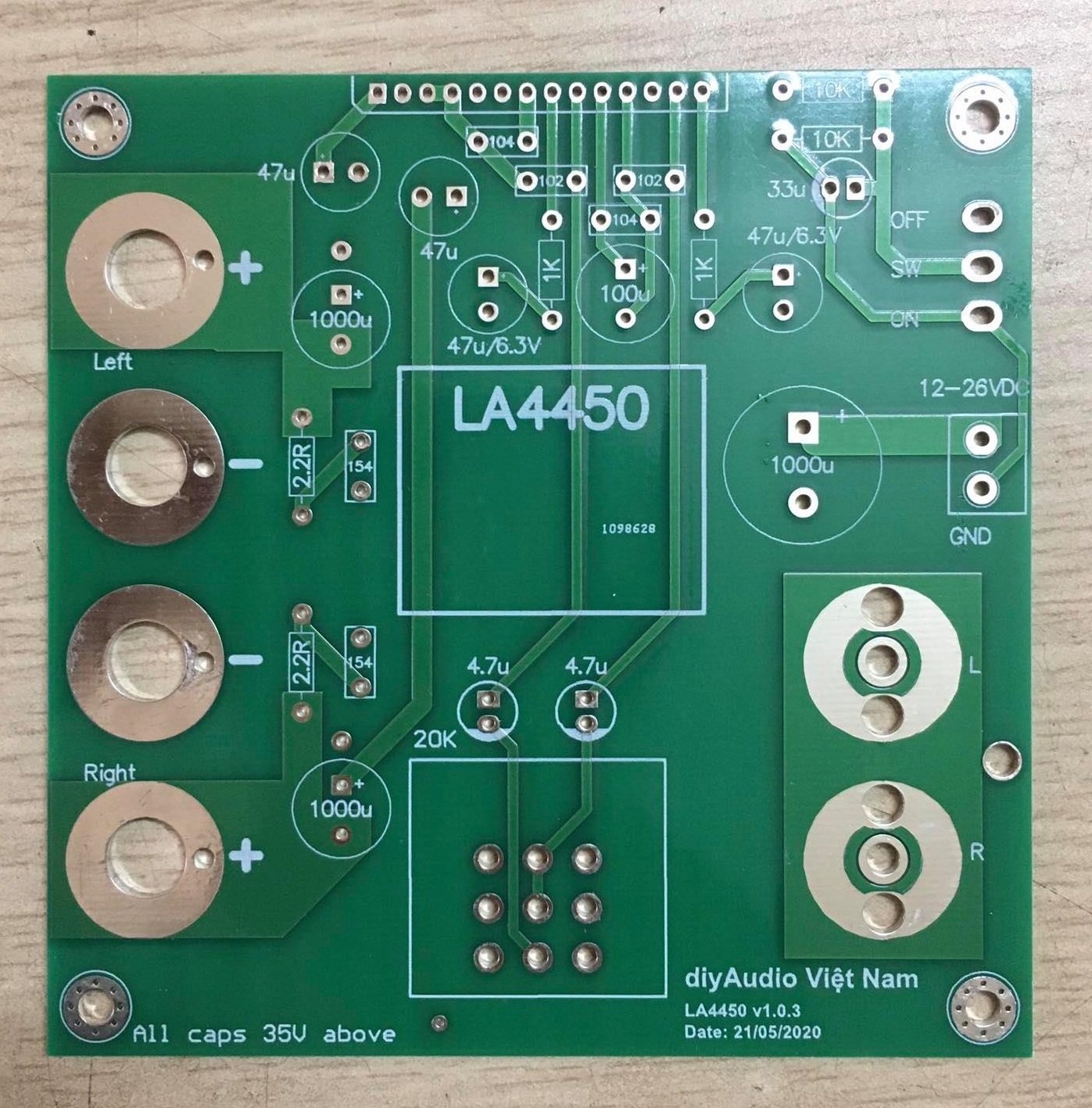 Mạch khuếch đại âm thanh sử dụng chip LA4450