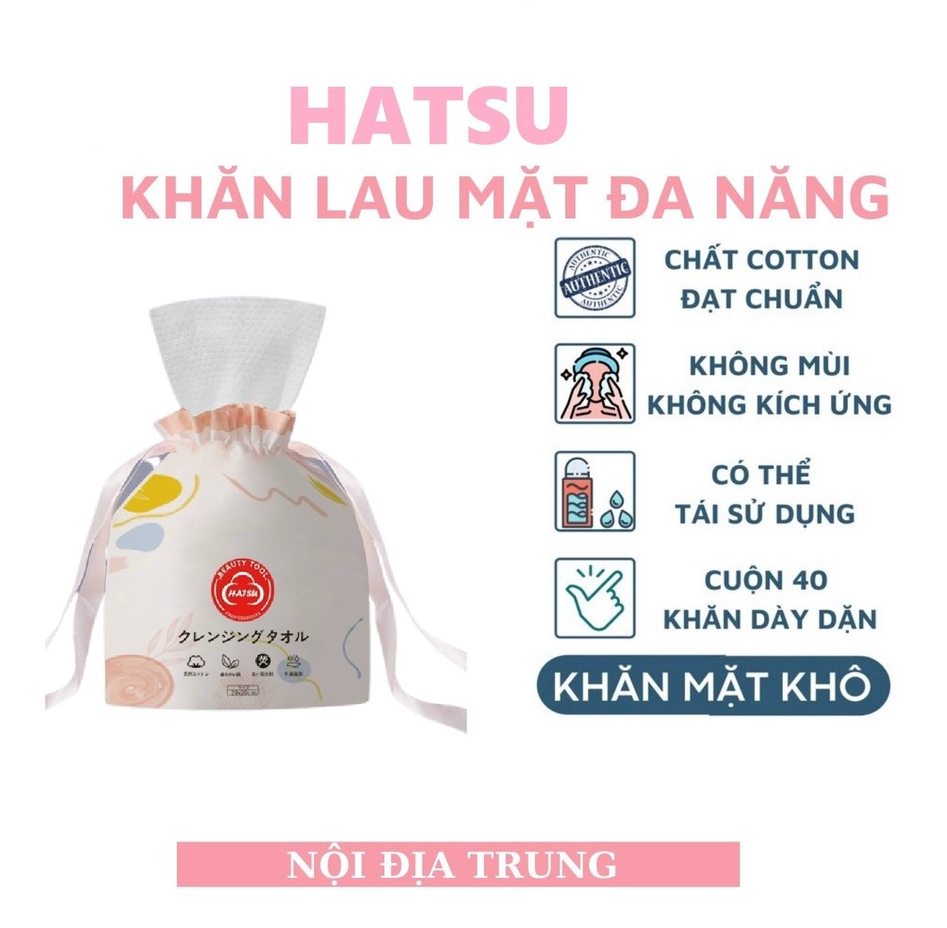 Khăn lau mặt cotton đa năng Hatsu
