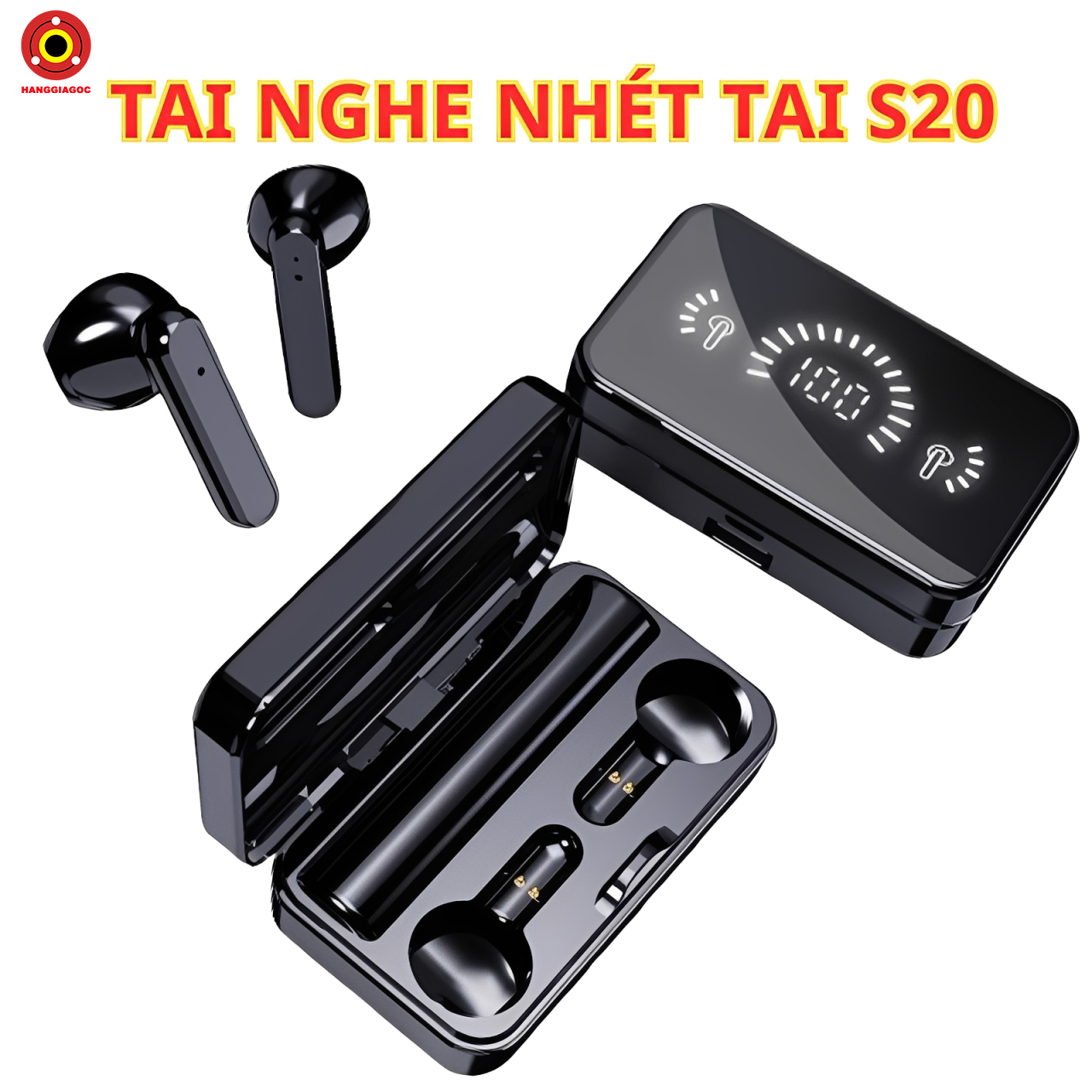  Tai Nghe Không Dây S20 Bluetooth 5.3 – Kết Nối Ổn Định Nghe Rõ Âm Thanh Chuẩn Chống Nước 