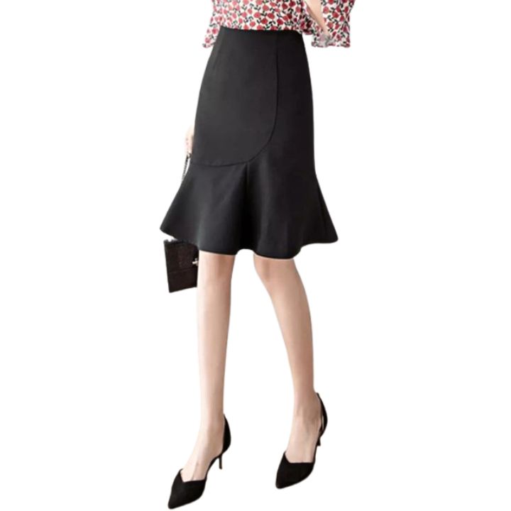 Chân váy đuôi cá công sở dáng dài tôn dáng vải kaki thun co giãn thoáng mát