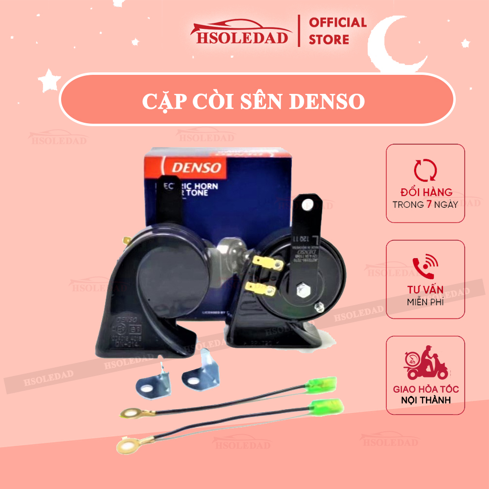 Còi sên Denso - Giắc bát đầy đủ - bảo hành 12 tháng