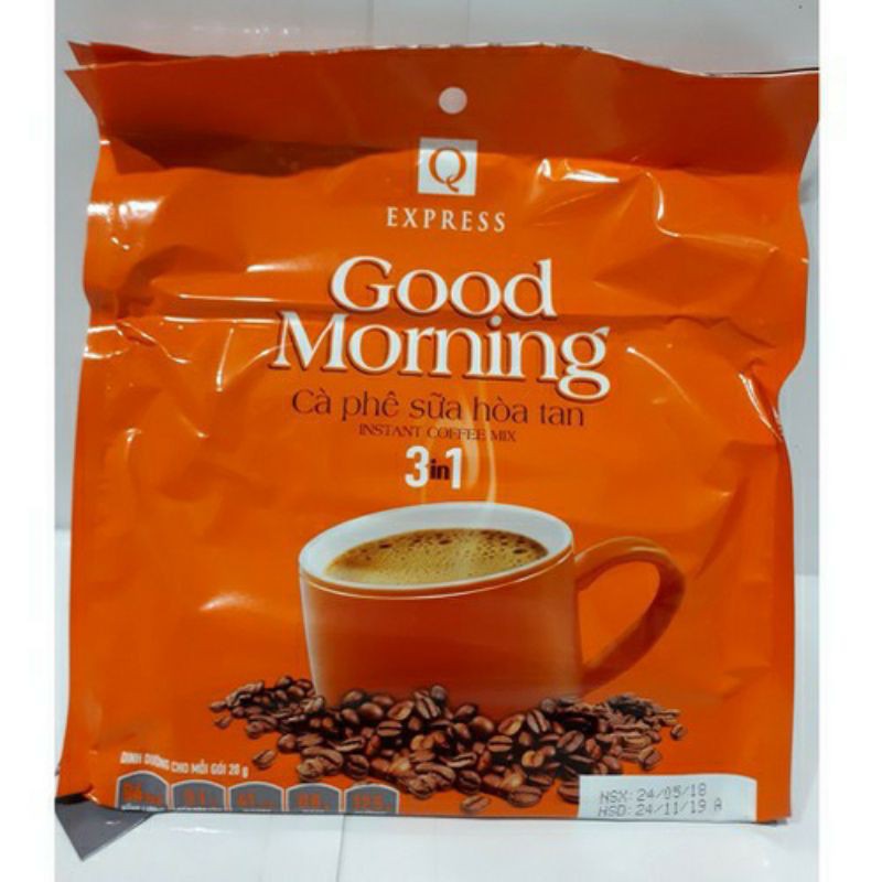 Combo 02 Cà phê sữa Good morning Trần Quang 480g (24 gói * 20g)