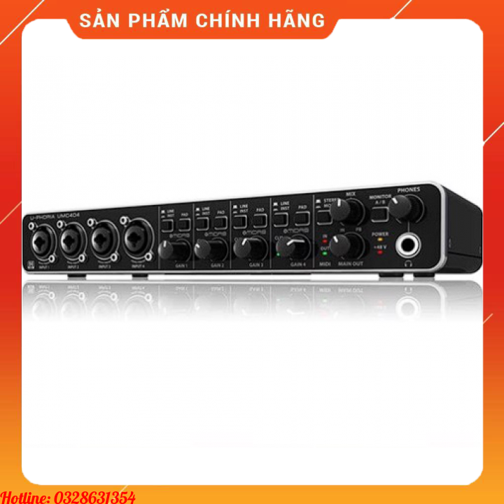 Sound card thu âm chuyên nghiệp home studio | Behringer Uphoria UMC404HD