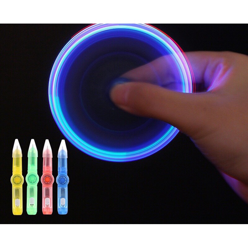 ĐÈN LED Xoay Viết Đầu Ngón Tay Con Quay Đèn Pin Bi Viên Quay Chơi Stress Bút Giảm Con Đồ Sinh Spinner Fidget