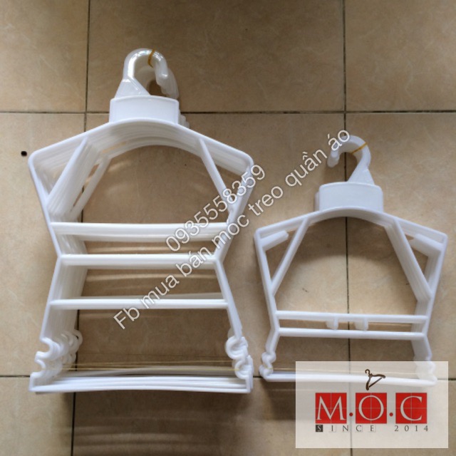 Móc bộ treo quần áo trẻ em từ 1 đến 5 tuổi combo 05 cái